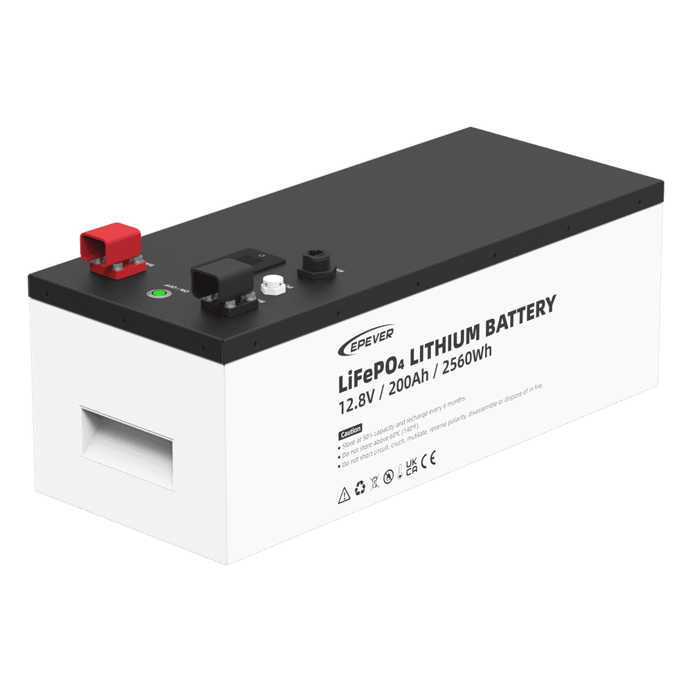 Batería de litio LiFeO4 12.8Vcc, 200Ah, 2.56Kwh, Pantalla LCD para Monitoreo Local, Carcasa Metálica LFP200EP128V2