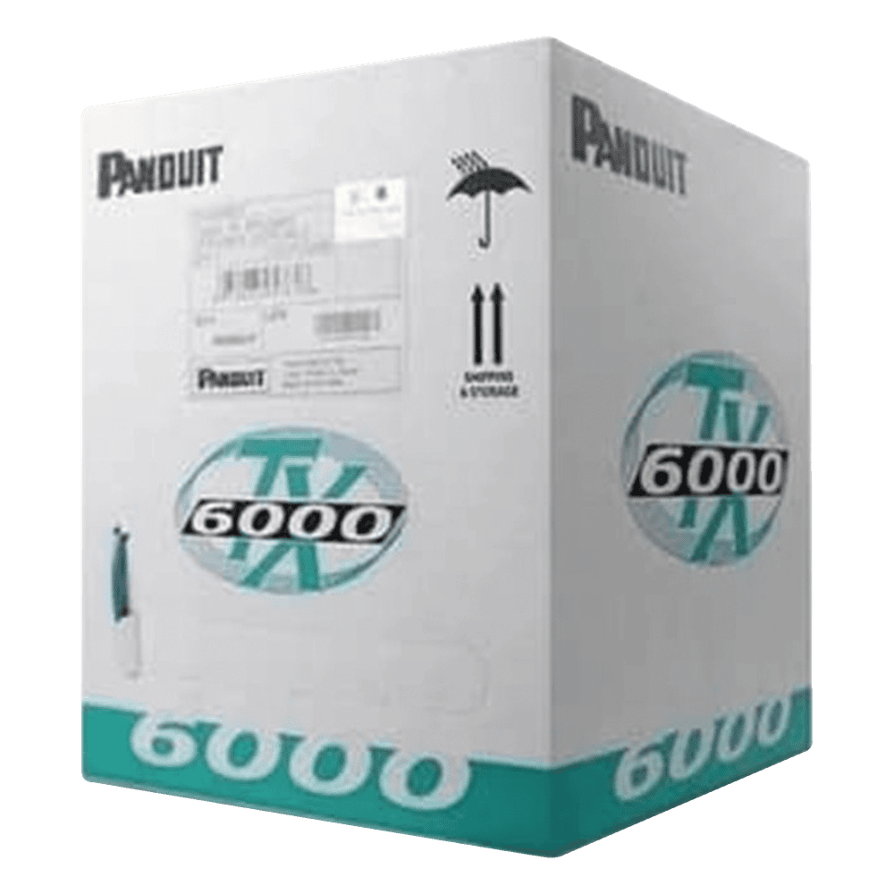 Bobina de Cable UTP 305 Metros (1000 Pies) de Cobre, TX6000™ PanNet, Reelex, Blanco, Categoría 6 Mejorado (23 AWG), LSZH (Bajo Humo, Cero Halógenos), de 4 Pares PUL6004WH-ME