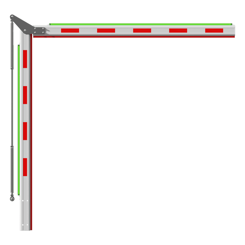 Brazo Articulado 4 mts (2+2) con Iluminación para Barreras Hikvision Serie DS-TMG320 307500826