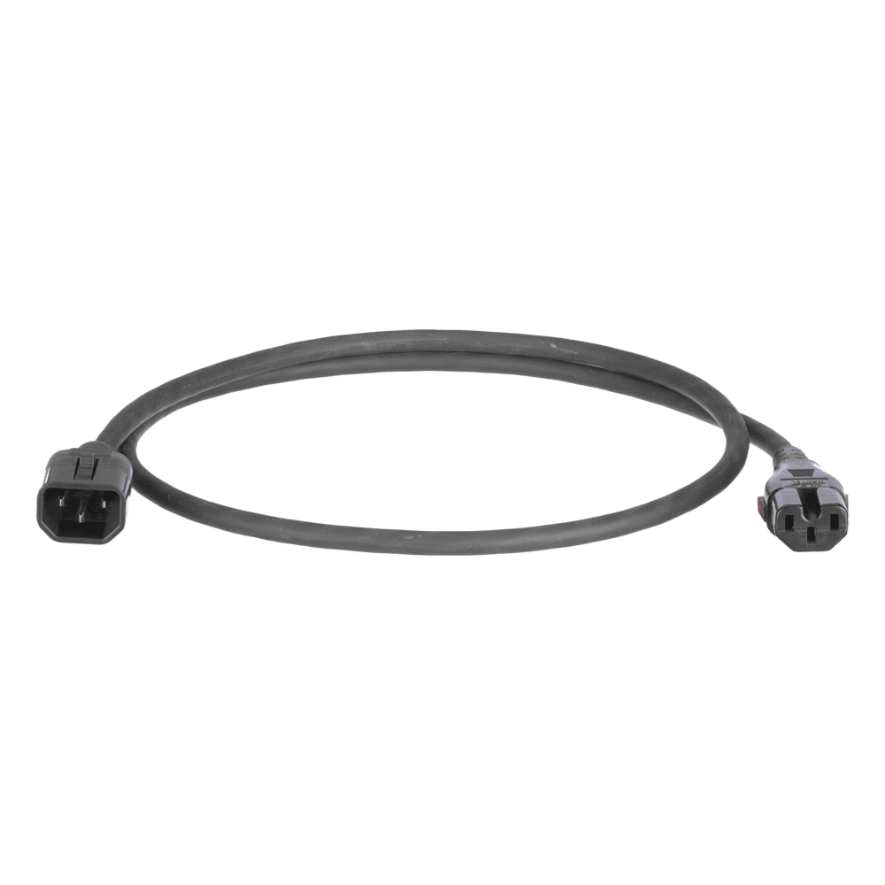 Cable de Alimentación Eléctrica Con Bloqueo Doble de Seguridad, de IEC C14 a IEC C13, 4 ft. de Largo, Color Negro, Paquete de 10 Piezas PLD04BL