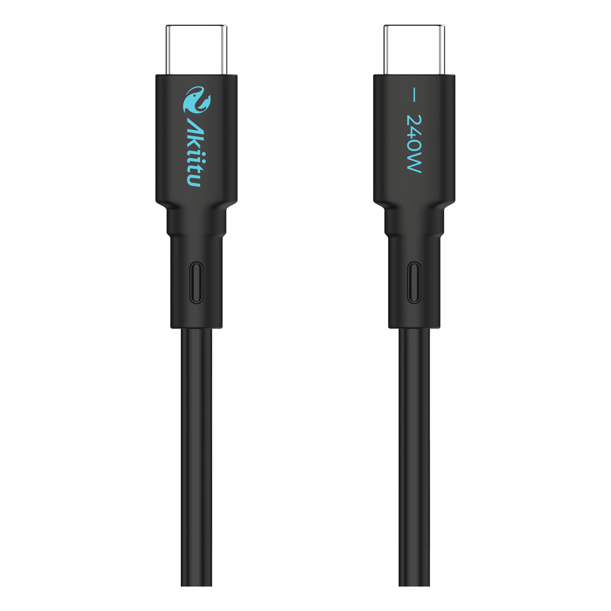 Cable de Carga USB-C a C / 1 Metro (3.28 Pies) / Magnético / Tecnología GaN (Nitruro de Galio) / Fast-Charging / Potencia 240W / Velocidad Transferencia 480 Mbps / Material / Conector Aluminio Anodizado AK-PAC24SM-S