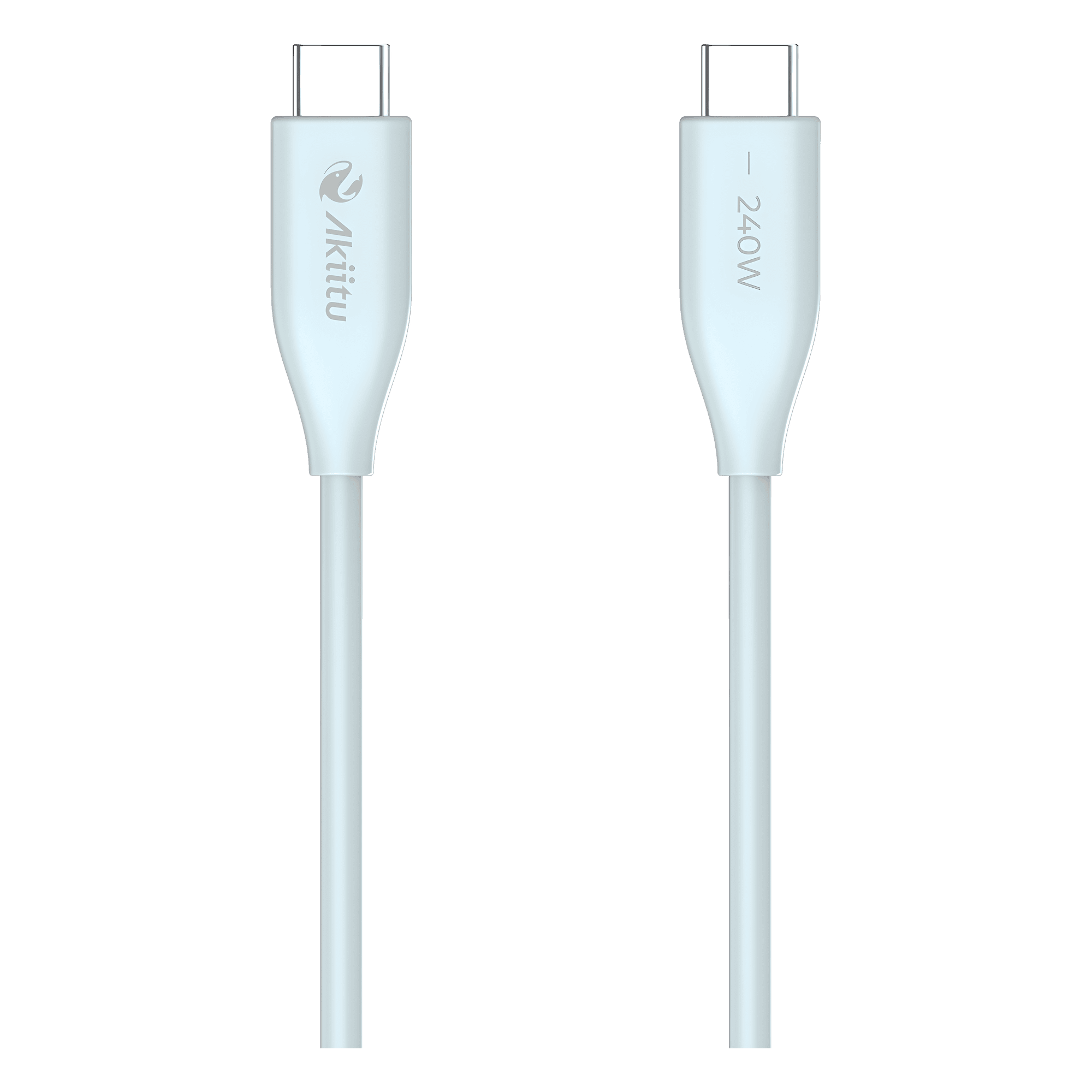 Cable de Carga USB-C a C 1.5 Metros / Potencia 240W / Velocidad Transferencia 480 Mbps / Tecnología GaN (Nitruro de Galio) / Fast-Charging / Material Silicona No Tóxica /  Conector Aluminio Anodizado AK-PAC24S-B-1.5M