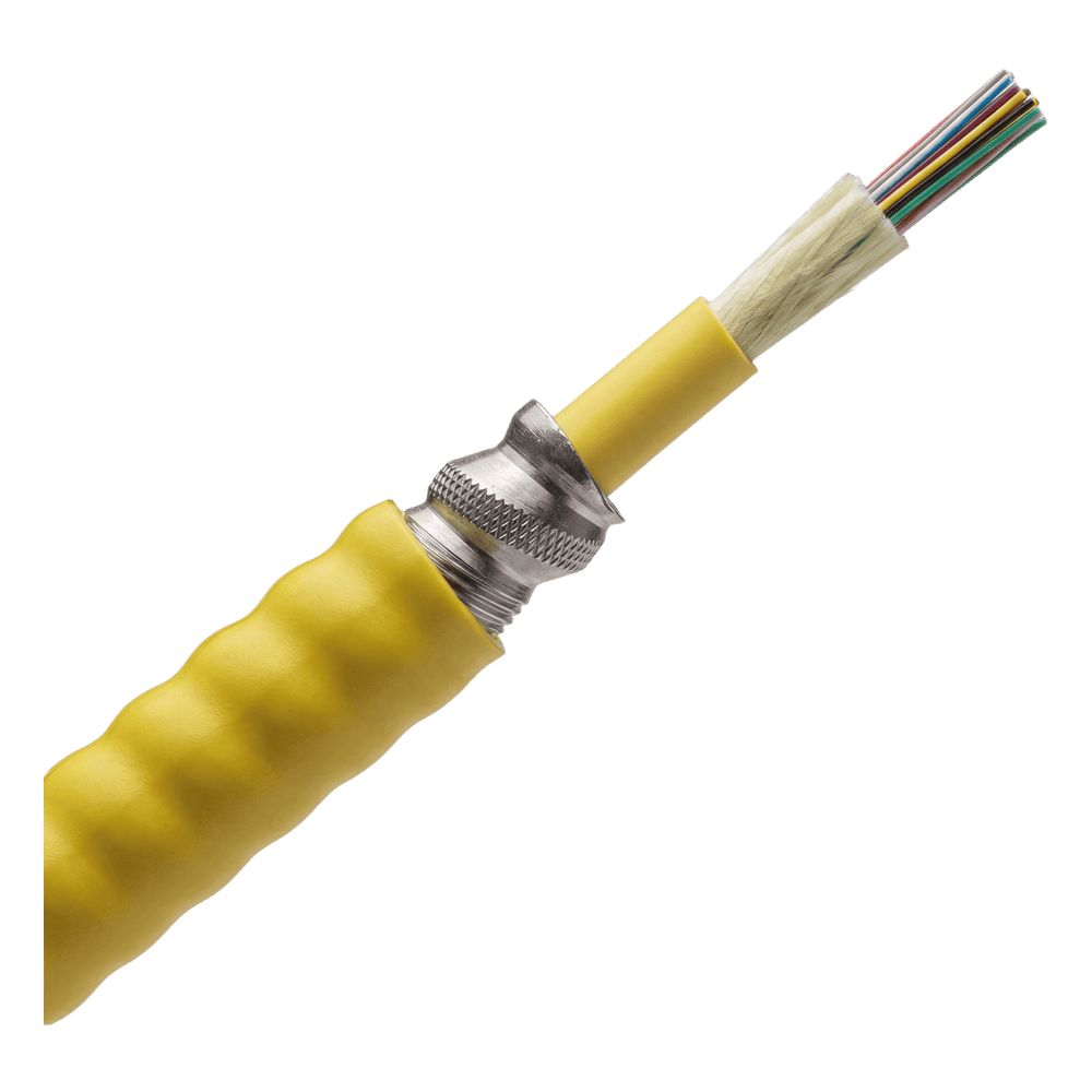 Cable de Fibra Óptica de 12 Hilos, Monomodo OS2, Interior, Armada, Tight Buffered 900um, OFCR (Riser), Precio Por Metro FSPR912Y