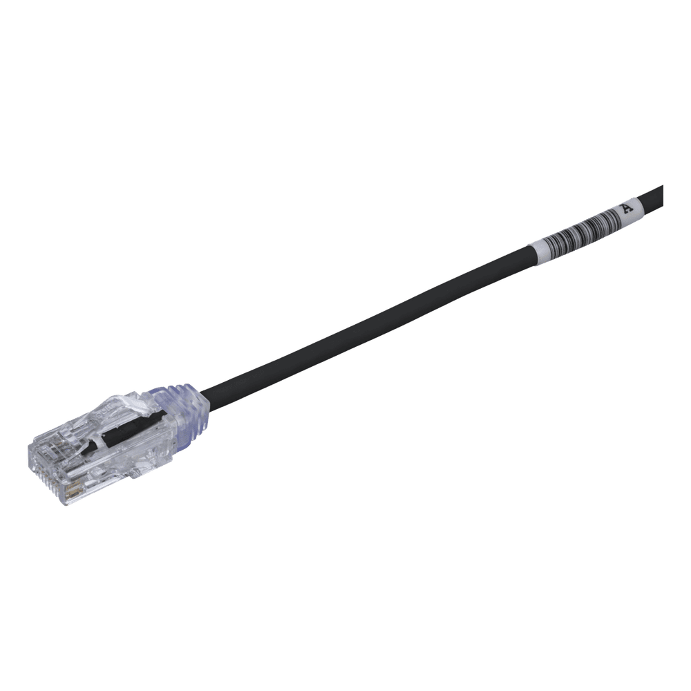 Cable de Parcheo TX6, UTP Cat6, Diámetro Reducido (28AWG), Color Negro, 0.5 Metros (1.64 Pies) UTP28SP0.5MBL