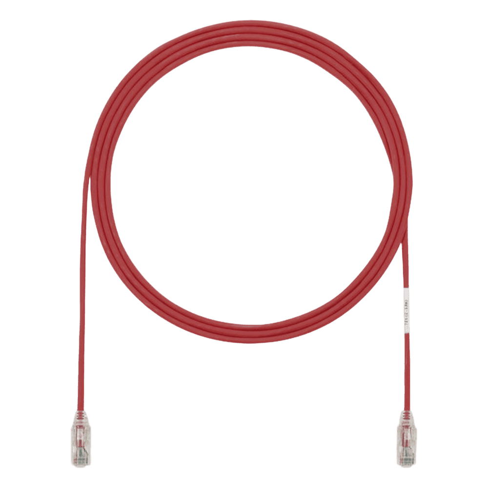 Cable de Parcheo TX6, UTP Cat6, Diámetro Reducido (28AWG), Color Rojo, 0.3 Metros (1 Pie) UTP28SP1RD
