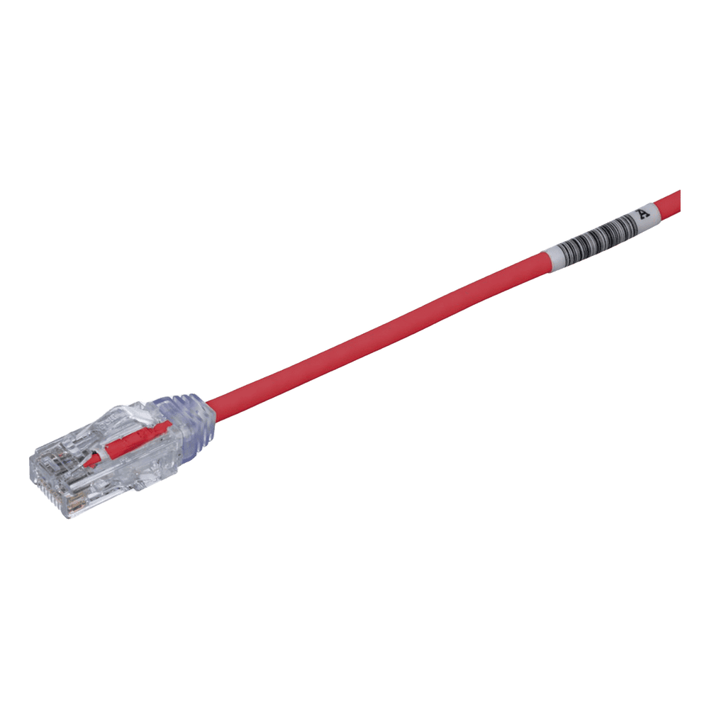 Cable de Parcheo TX6, UTP Cat6, Diámetro Reducido (28AWG), Color Rojo, 20.2 cm (8 Pulgadas) UTP28SP8INRD