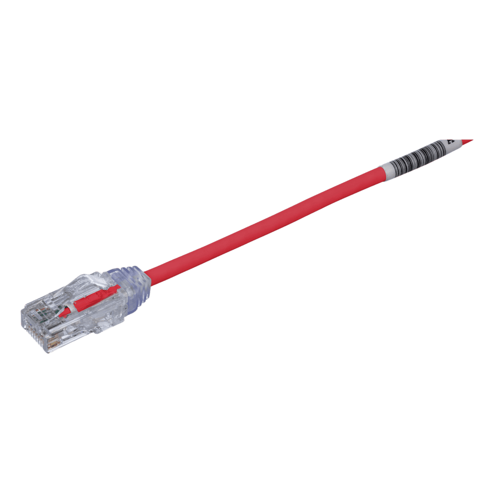 Cable de Parcheo TX6, UTP Cat6, Diámetro Reducido (28AWG), Color Rojo, 4.57 Metros (15 Pies) UTP28SP15RD