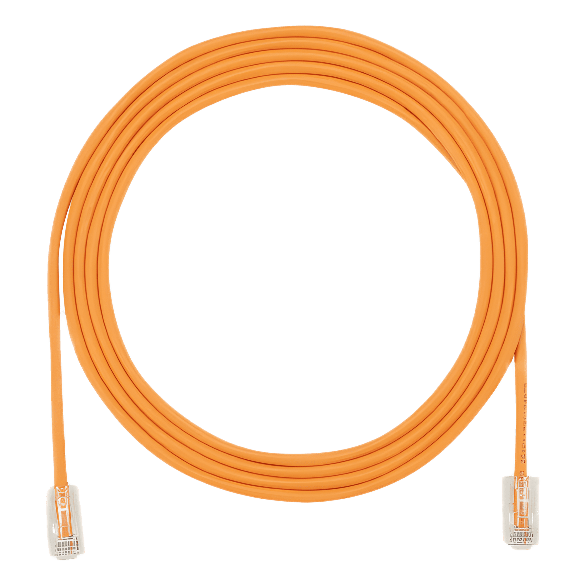Cable de Parcheo UTP Cat6A, CM/LSZH, Diámetro Reducido (28AWG), Color Naranja, 4.57 Metros (15 Pies) UTP28X15OR