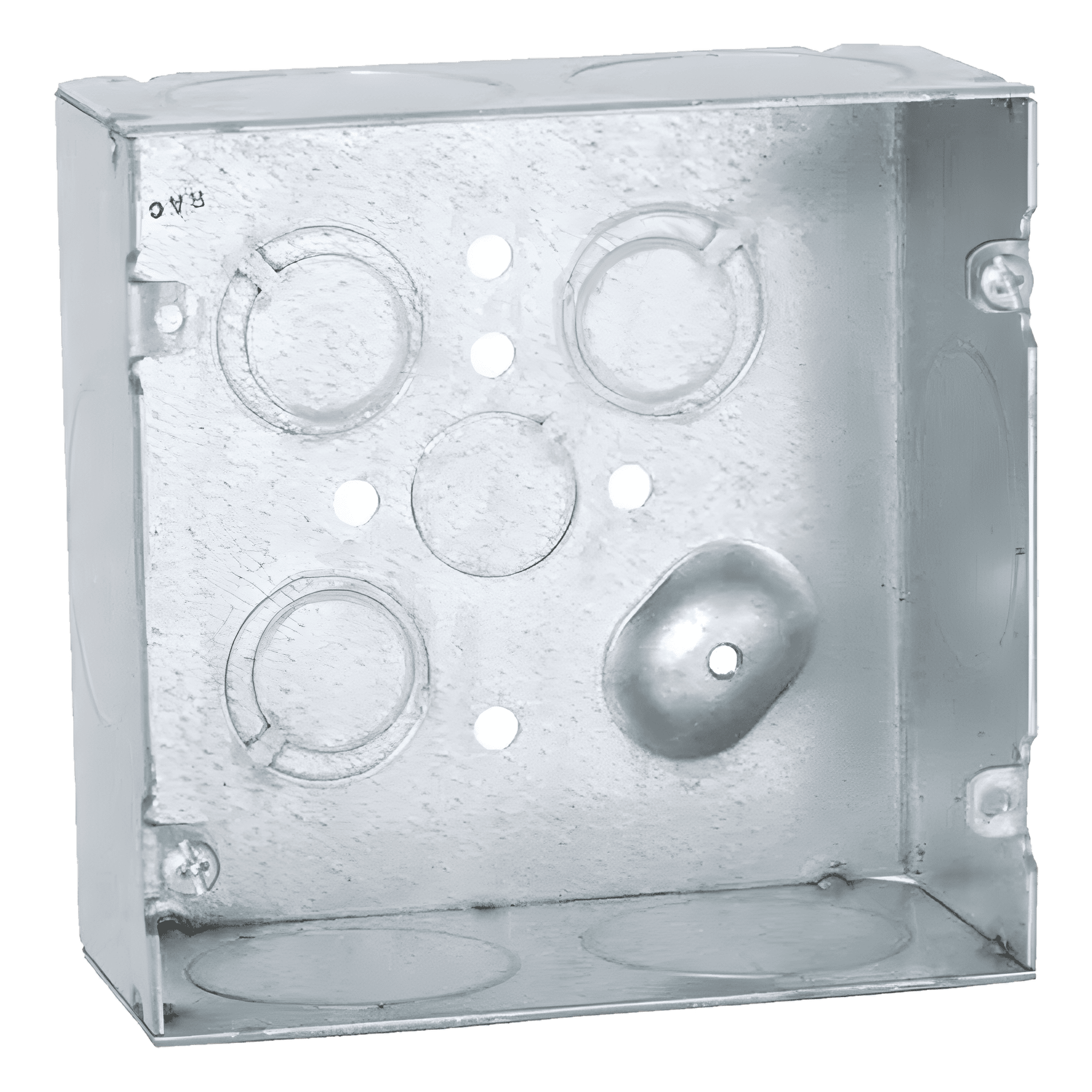 Caja Cuadrada 4 11/16 x 4 11/16"/ Profundidad 2- 1/8"/ Cuenta con 6 Entrada de 1 1/4"/ 1 Entrada de 1/2" / 3 TKO (1/2"-3/4"). HUB-259