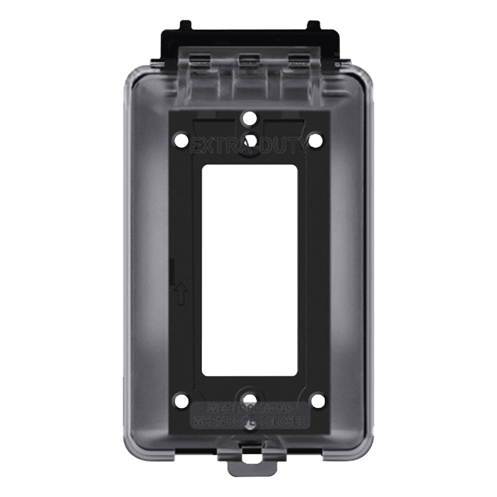 Caja Protectora de Contactos para Exterior / Policarbonato de Alto Impacto / Protección NEMA 3R / 127V 15A 60Hz / Tapa Transparente Base Negra / Resistente a Intemperie UV TH-CPE