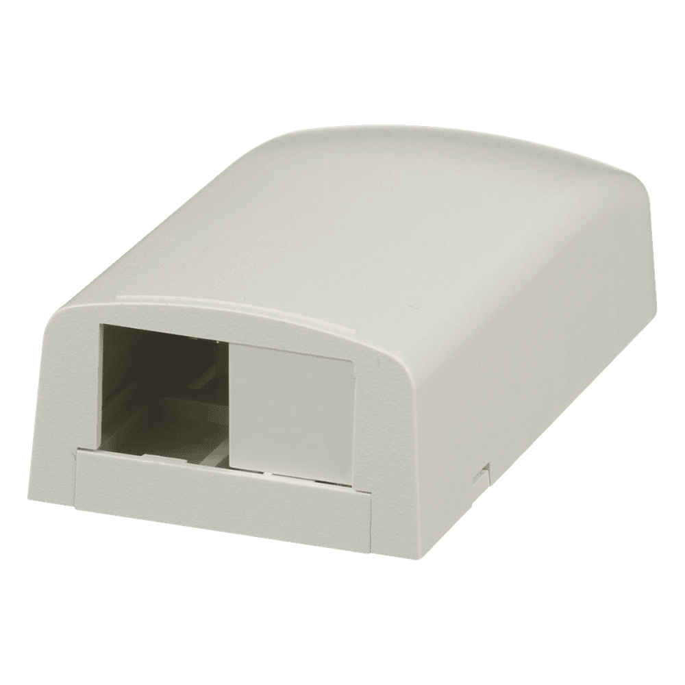 Caja de Montaje en Superficie, Para 2 Módulos Mini-Com, Color Blanco Mate CBX2IW-AY