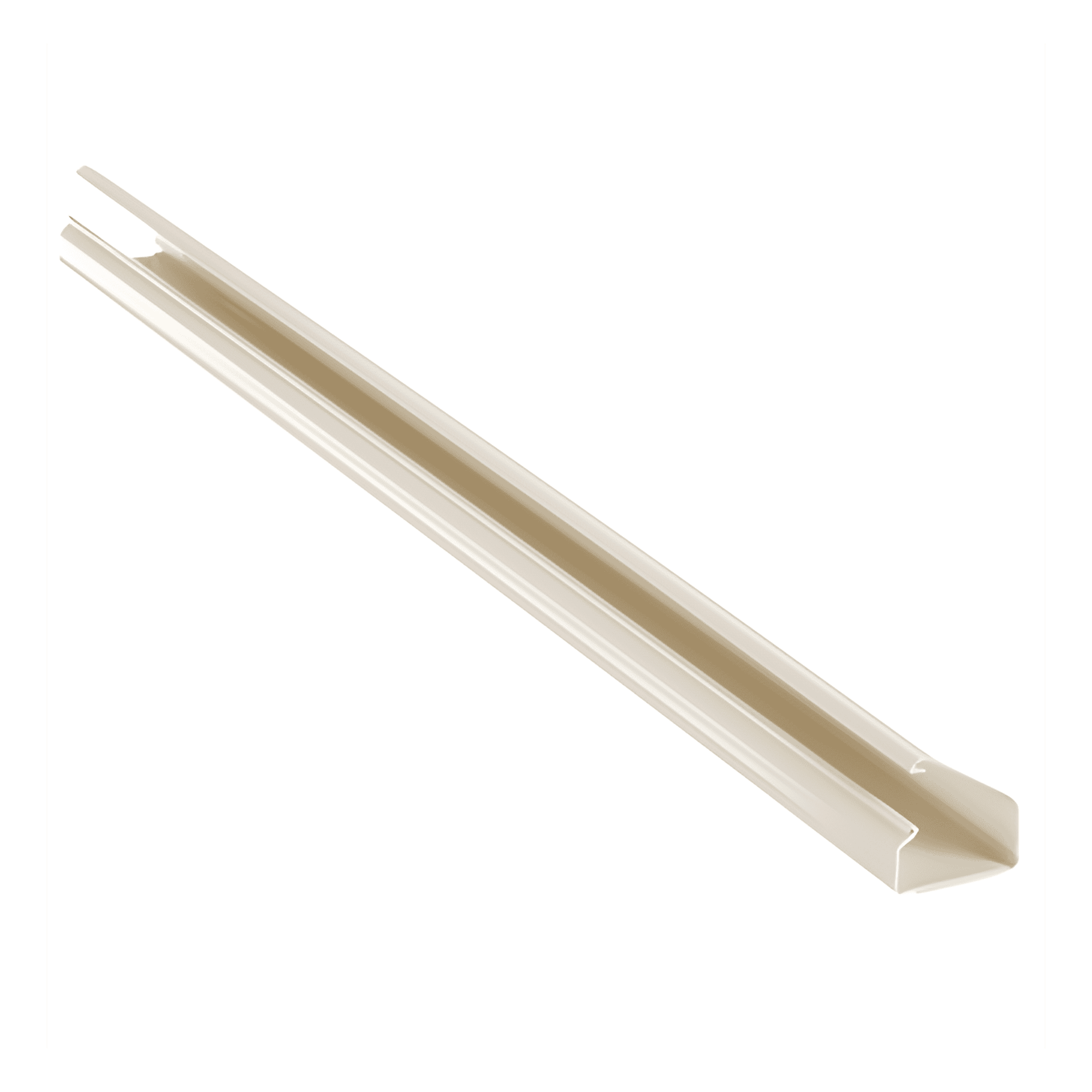 Canaleta LD10 de PVC rígido, con cinta adhesiva para instalación sin herramientas, de 38.4 x 24 x 2438 mm, Color Blanco Mate LD10IW8-A