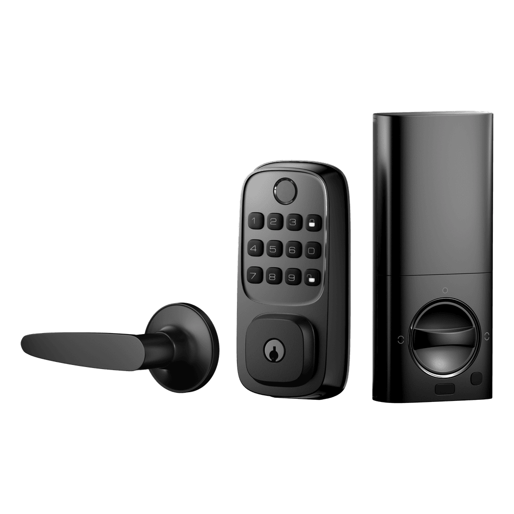 Cerradura Inteligente WiFi / Escáner de Huellas Dactilares / Teclado Numérico / Control por App / 8 Baterías AA / Bloqueo Manual y Automático / Compatible con Puertas 35-55 mm WL01