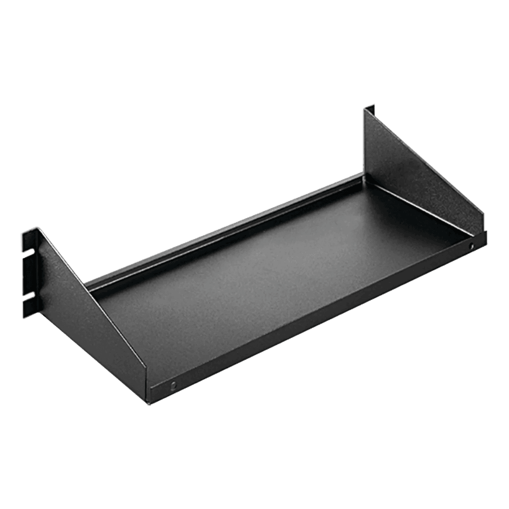 Charola para Rack 19 Pulgadas, Capacidad de Carga 34 kg, Acero Dulce Color Negro, 2 UR, Dimensiones 482x381x95 mm ESH1915