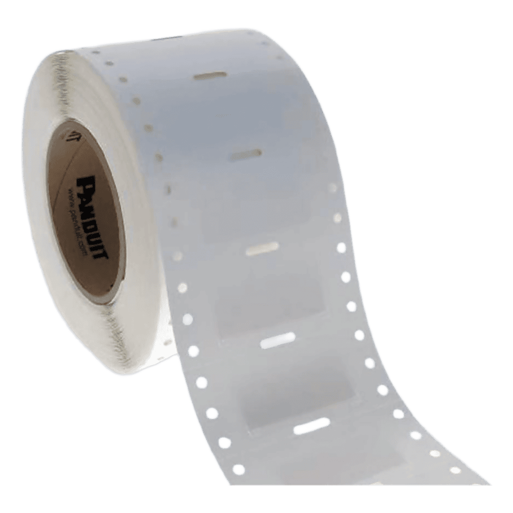 Cinta continua de transferencia térmica de poliolefina, color blanco, Etiquetado para bloques de terminales, para impresoras TDP T038X000FJT