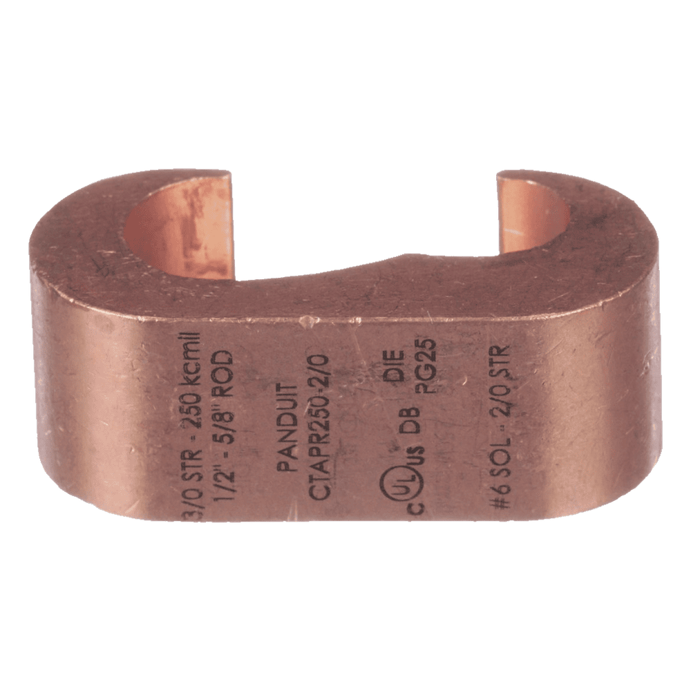 Conector de Conexión Tierra tipo "E" para Conductor de Cobre 6 Awg - 2Awg, 1 Pieza CTAPR2-2-L