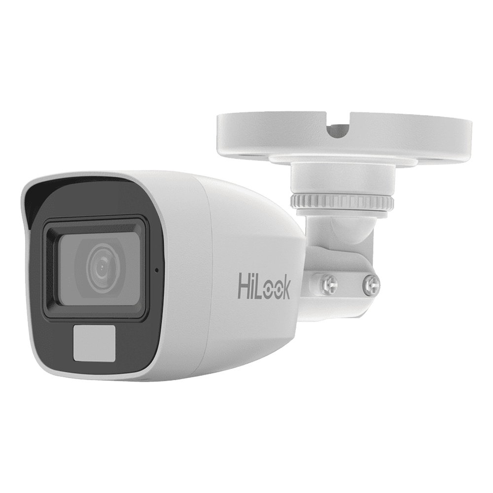 [Dual Light + ColorVu] Bala TURBOHD 2 megapixel / 20 mts IR + 20 mts luz blanca / Lente 2.8 (100° de Visión)  /  Exterior IP66 / Audio por Coaxitron / TVI-AHD-CVI-CVBS / Metal / Smart-Hybrid light THC-B127-LMS