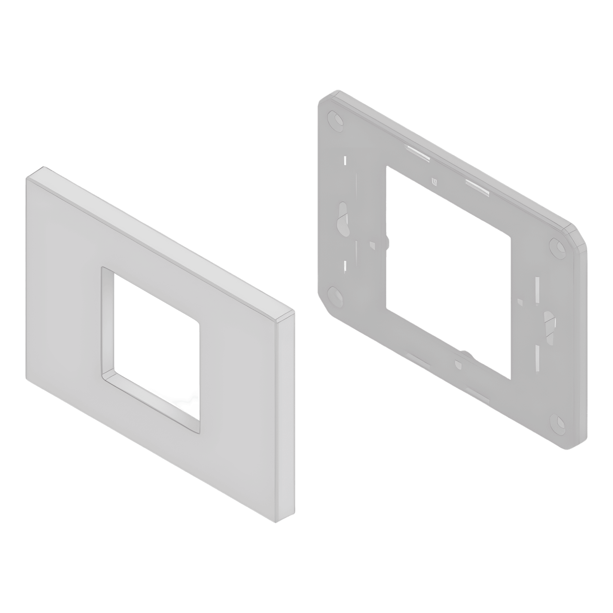 Embellecedor para Caja Americana / ABS Antimicrobiano / Blanco con Efecto de Contraste / Colocación Fácil y Rápida NX0068LT