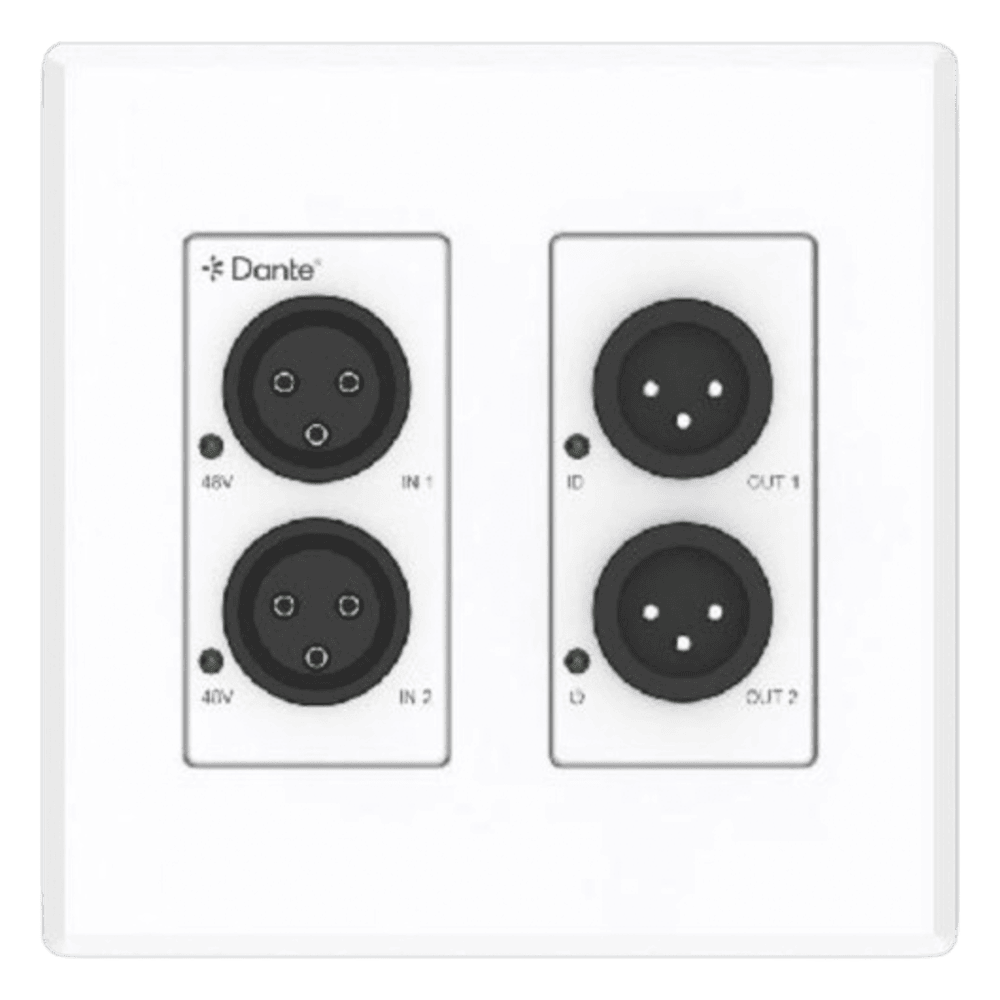 Extensor de Audio Analógico XLR a Dante® | 2 Entradas y 2 Salidas | Conversión Digital de Audio | PoE IEEE 802.3af | Phantom Power 48V | Latencia Configurable 1-5ms | Rango Dinámico >90dB EPPWPD22XLR