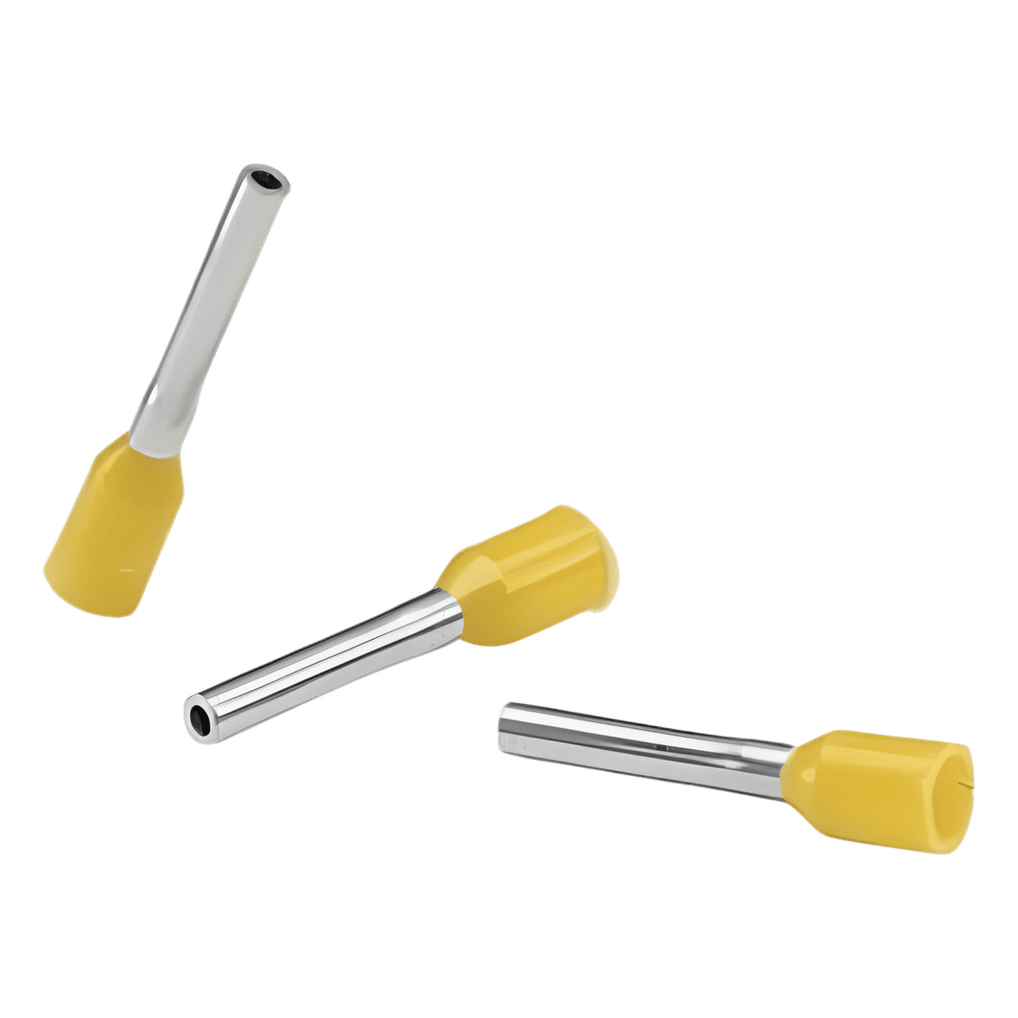 Ferrule Aislado PAN-TERM para Cable 18 AWG, Largo 12mm, DIN Color Amarillo. Paquete 500 Piezas FSD76-6-D