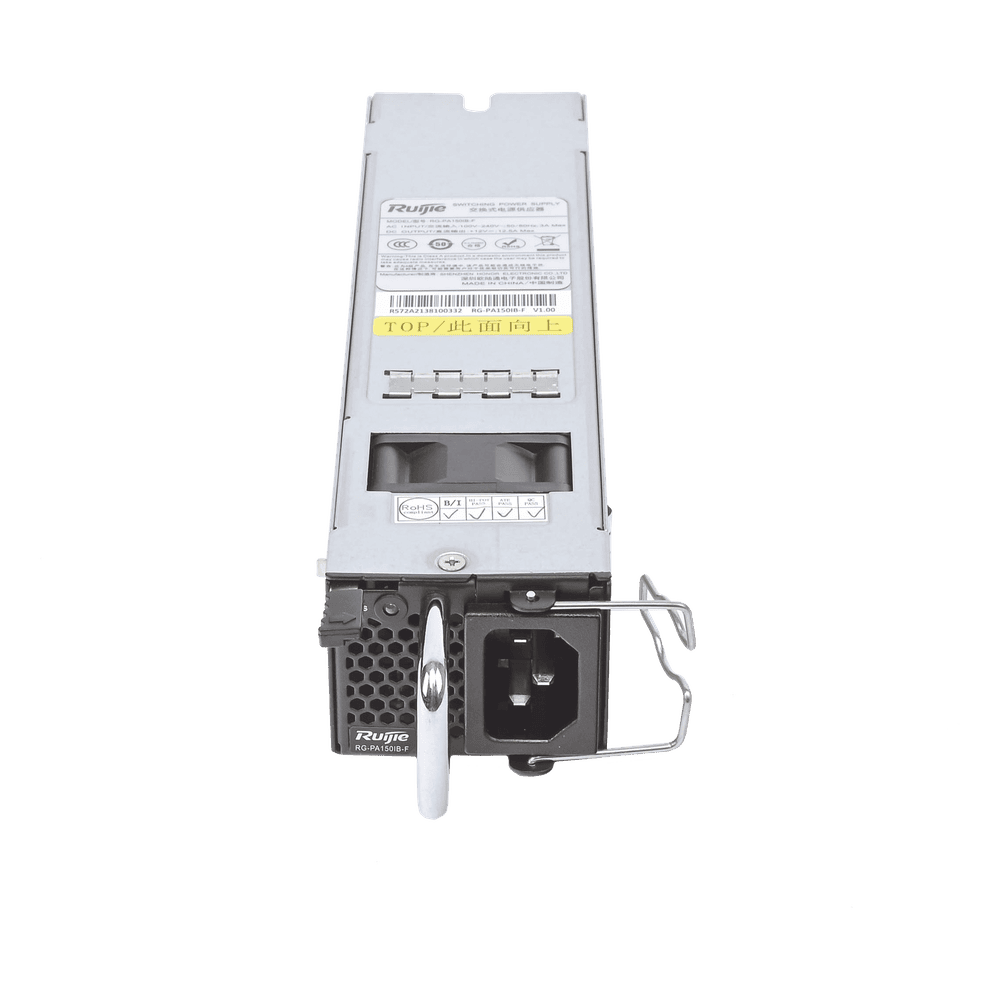 Fuente de Energía Modular, proporciona hasta 150 Watts para Switches Empresariales Ruijie Networks RG-PA150IB-F