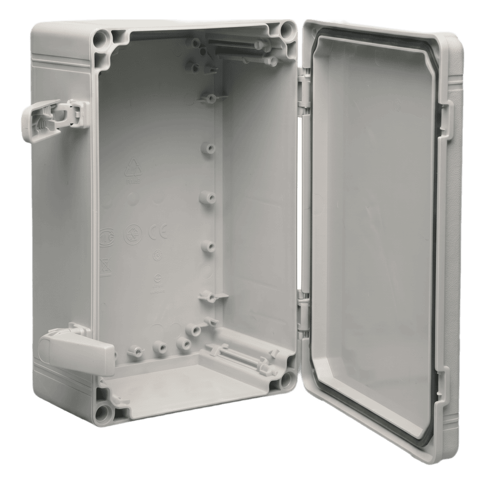 Gabinete QLine I Tipo 4X / 400 x 300 x 180 mm (15.75 x 11.81 x 7.09 in) / ABS / IP66 / Tapa Opaca con Tornillos / Montaje 380 x 280 mm / Gris RAL 7035 Q403018ABI