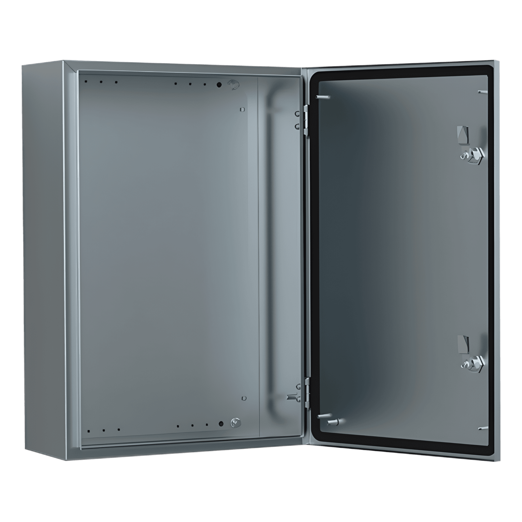 Gabinete de Acero Inoxidable 304L ASR IP66 800x800x300 mm / 2 Cerraduras / Montaje Placa 2 mm ASR0808030