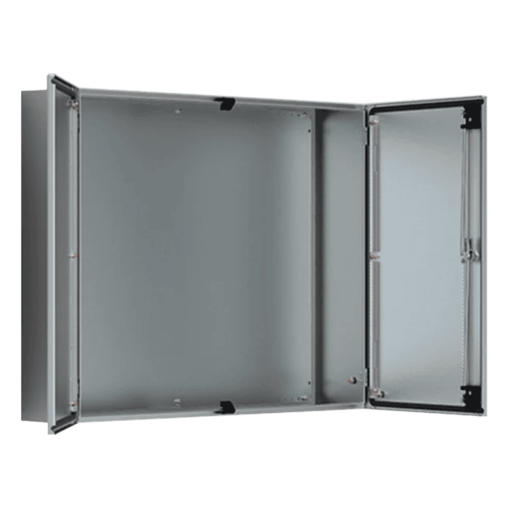 Gabinete de Doble Puerta, 1200 x 1200 x 400 mm, de Acero Inoxidable, Cepillado. Protección NEMA 12, IP55, IK10 ADR1201240