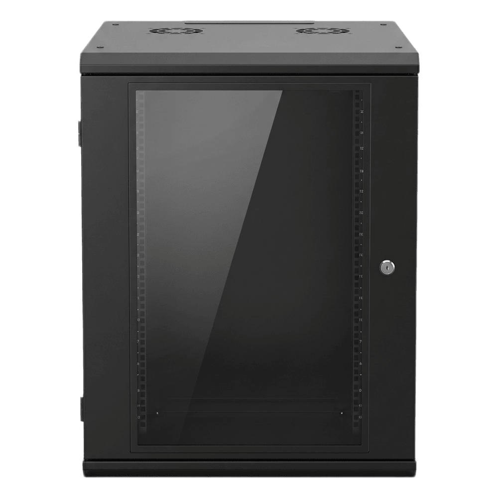Gabinete de Pared 16U de 635 mm de Profundidad, Rack de 19 in en Acero Reforzado: Compacto y Resistente para Soluciones Profesionales SR-19-16-GN3G