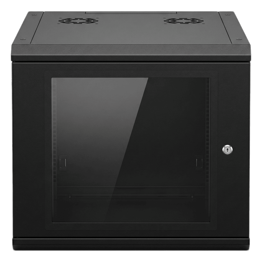 Gabinete de Pared 9U de 635 mm de Profundidad, Rack de 19 in en Acero Reforzado: Compacto y Resistente para Soluciones Profesionales SR-19-09-GN3G