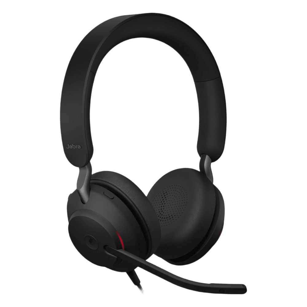 Jabra Evolve 2 40SE, Auricular Stereo Versión MS con Aislamiento de Ruido, Conexión USB C/A y Indicador de Ocupado (Busylight) (24189-999-799) EVOLVE240SE-STEREO-MS-USBC/A