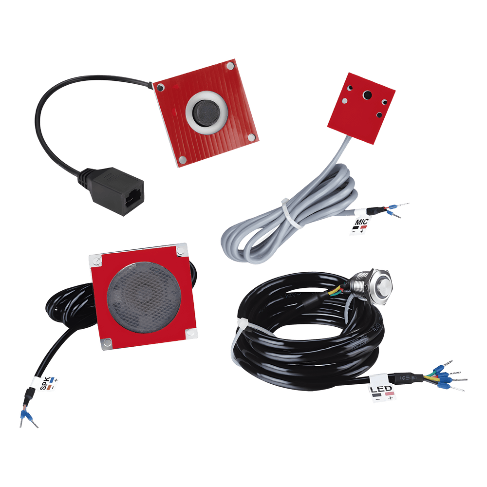 KIT de Accesorios para el modelo PA2F, incluye cámara, micrófono, parlante y botón, múltiples aplicaciones PA2FKIT