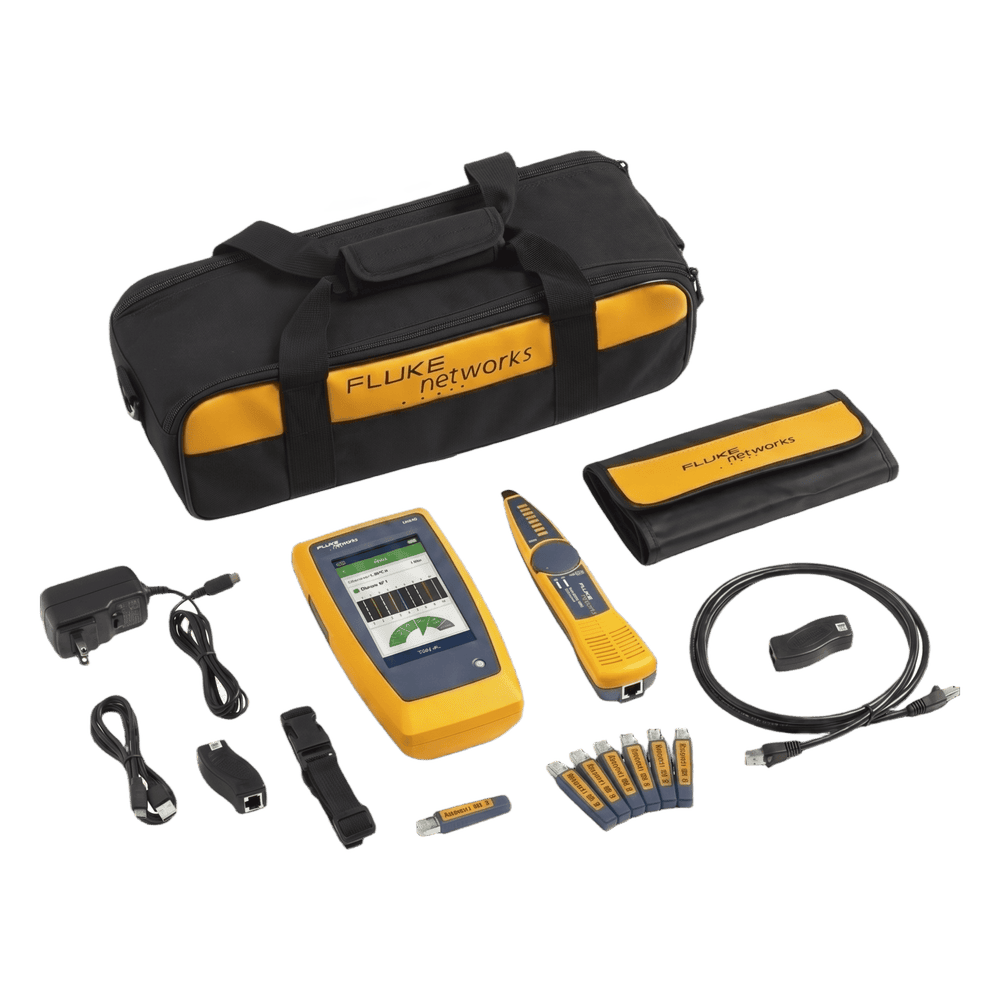 Kit Avanzado de Calificador de Red y Wi-Fi LinkIQ DUO / Verificación hasta 10GBASE-T / Diagnóstico de Switch, VLAN y PoE / Análisis Wi-Fi 6E / Pantalla Multitáctil a Color / Gestión LinkWare PC LIQ-DUO-KIT-H6-MX