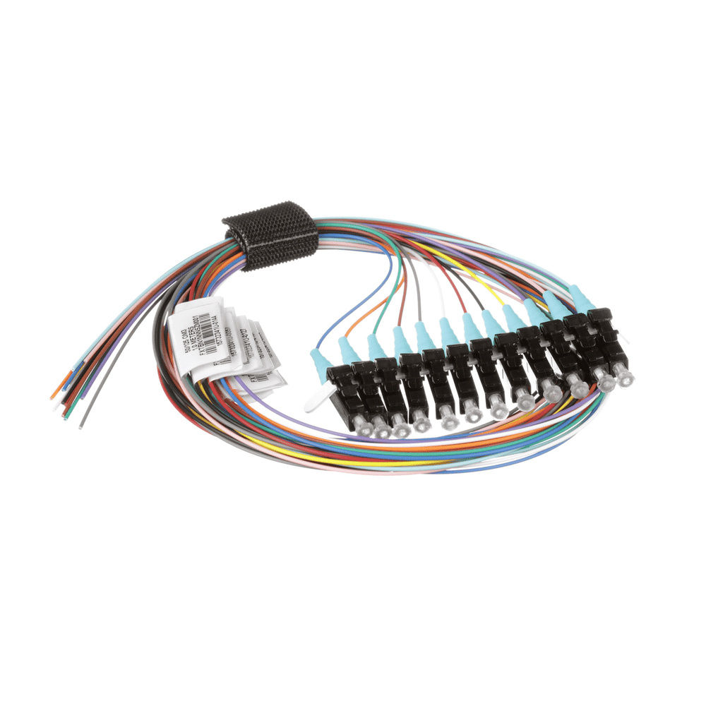 Kit de 12 Pigtails con Conector LC, Multimodo 50/125 OM3, 900um, de 1 Metro (3.28 Pies) FXTBN1NNNSZM001