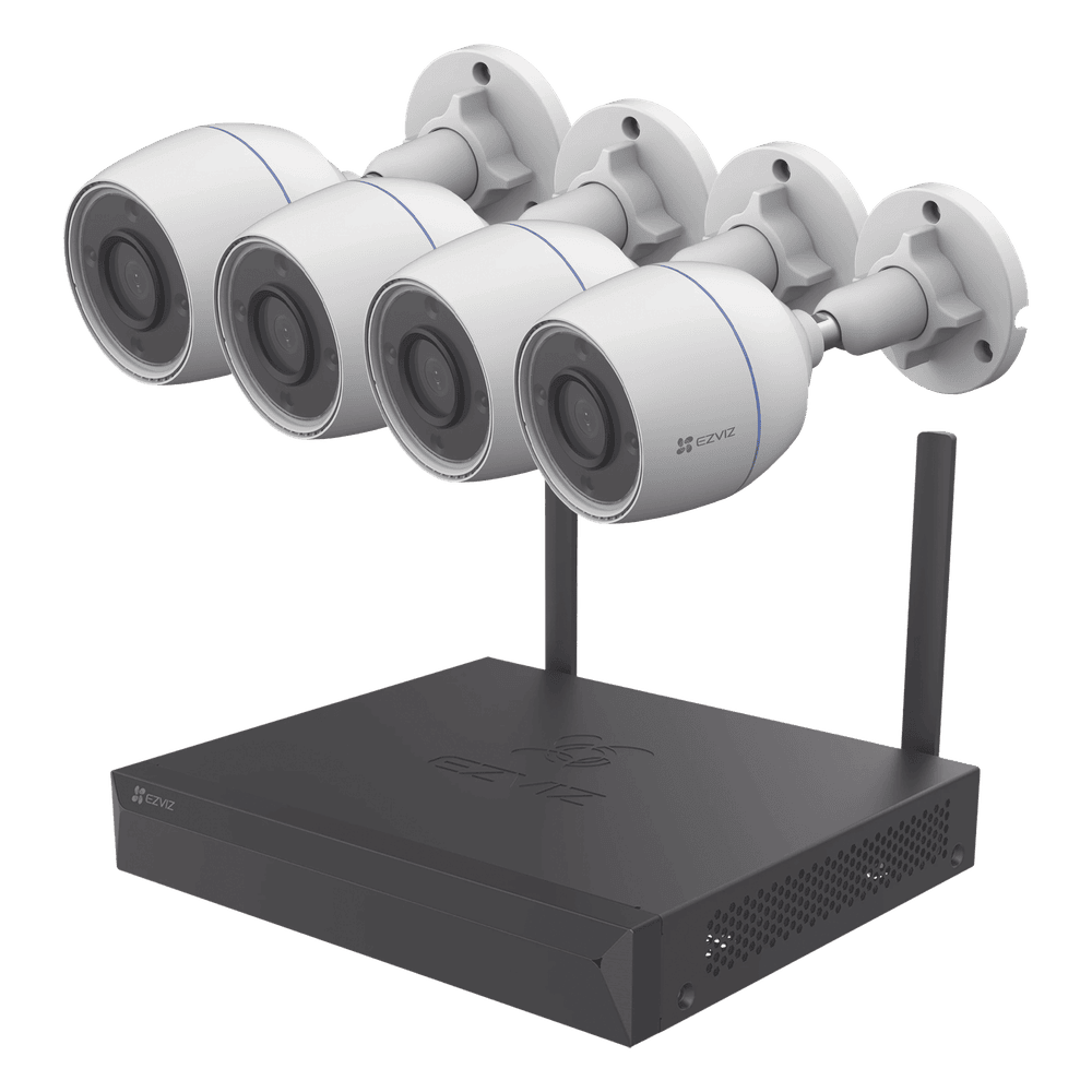 Kit de cámaras Wi-Fi / Incluye 1 NVR 4 canales / 4 Cámaras Bala 2 Megapixel / Para Uso en Exterior IP67 / Vision Nocturna a Color KIT/CSX5S/4W