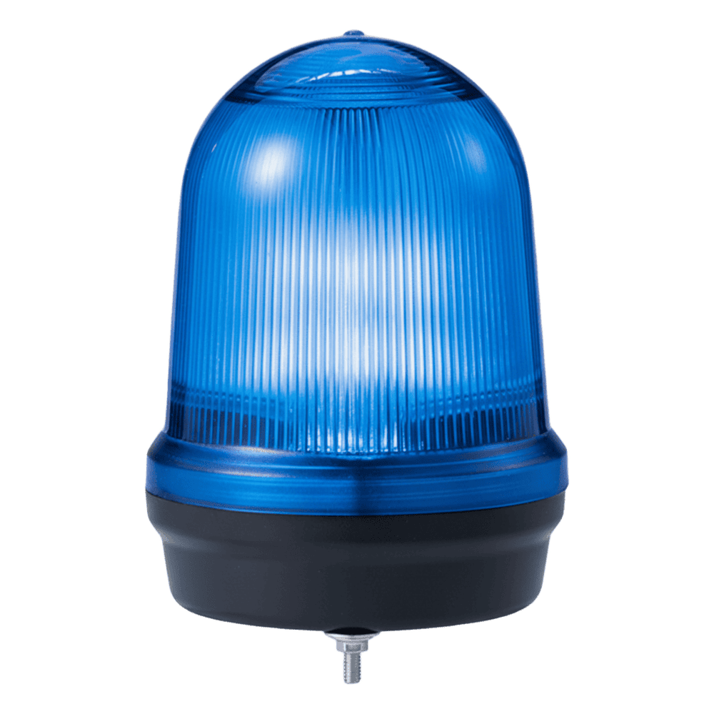 Luz de Señal LED Multifunción Voltaje 110-220 VCA, LED con 4 patrones Fijo, Flasheante, Simulación Giratorio y Estroboscópico / IP65 / -30 °C a +50 °C / Color Azul MFL125-110220-B
