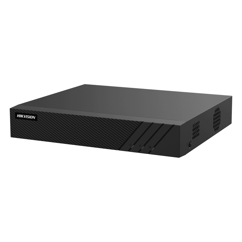 NVR 8 Megapixel (4K) (Compatible con Cámaras ACUSENSE) / 4 canales IP / 4 Puertos PoE+ / 1 Bahía de Disco Duro / Salida de Vídeo en 4K / 300 Metros PoE Modo Extendido DS-7604NI-Q1/4P(E)