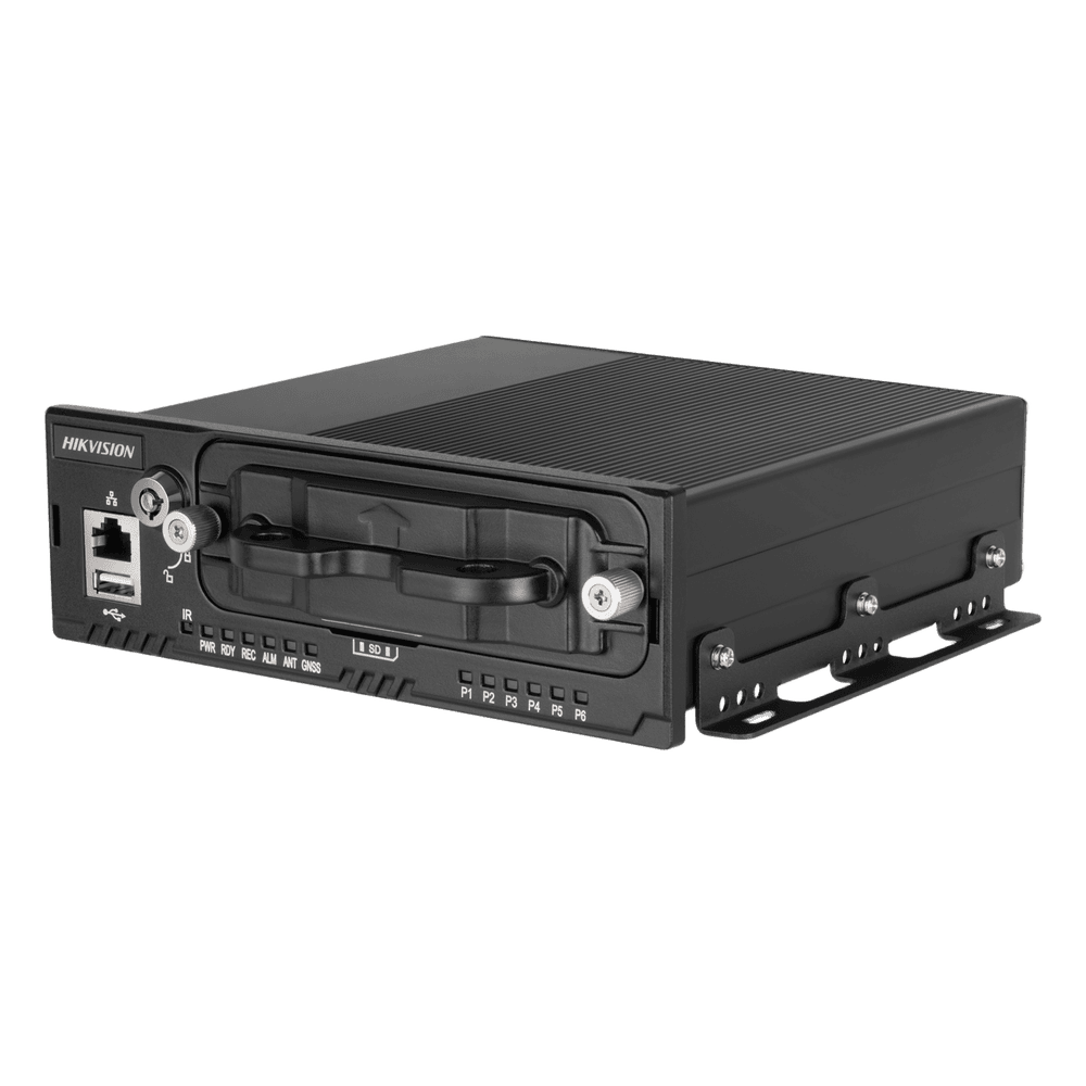 NVR Móvil de 8 Canales / 5 Megapixel / 4 Puertos PoE + 4 Vía Switch / 2 Bahías de HDD / Incluye Modulo GPS / Conector M12 AE-MN5043(M12)