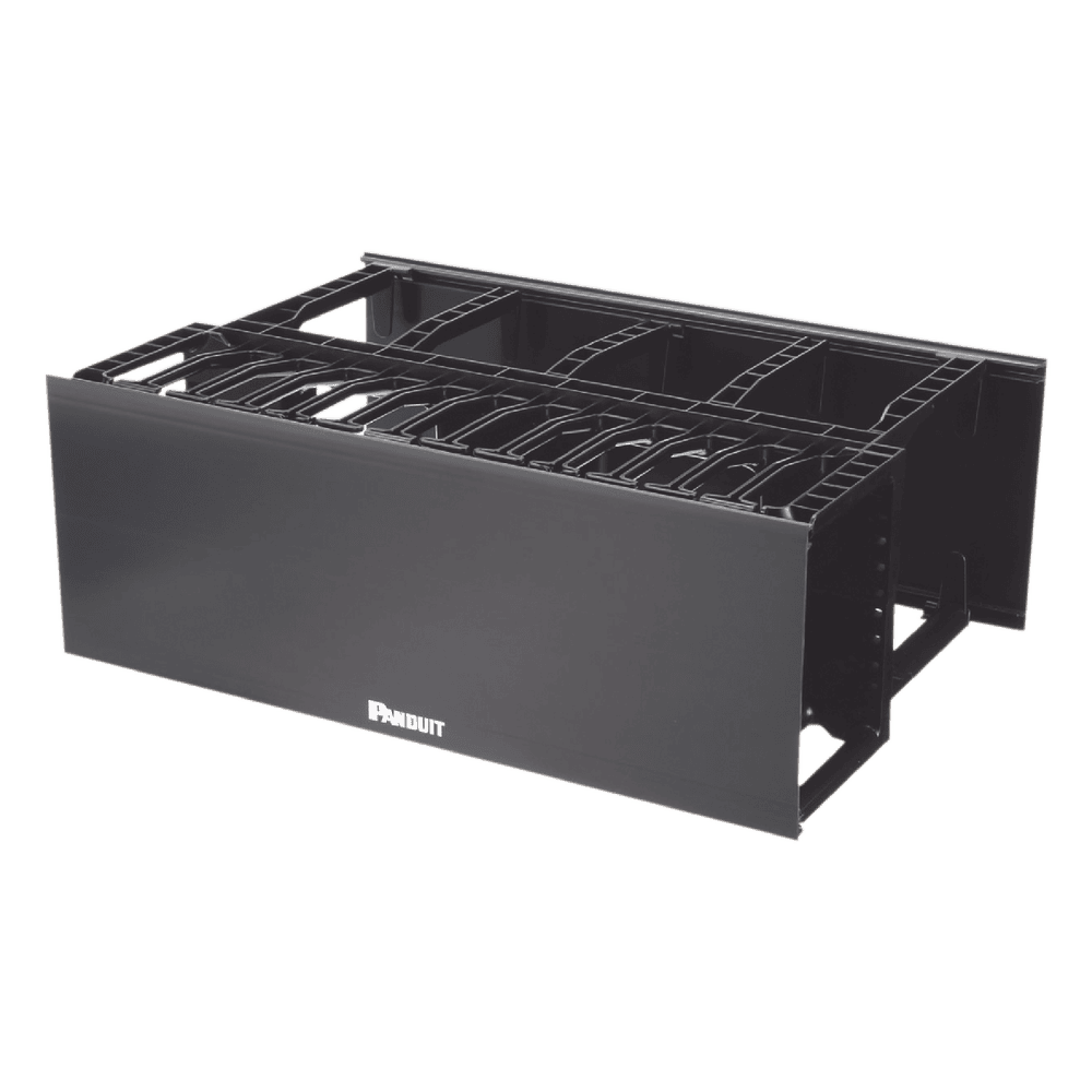 Organizador de Cables Horizontal NetManager de Alta Densidad, Doble (Frontal y Posterior), Para Rack de 19in, 4UR NM4