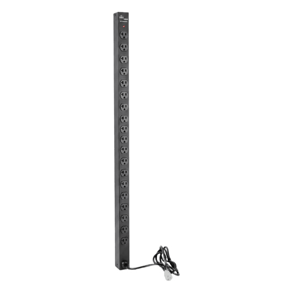 PDU Vertical para Rack con 18 Tomas NEMA 5-15R, 15A, 1.22 m (48 in) de Altura, Acero Color Negro DP1N481815