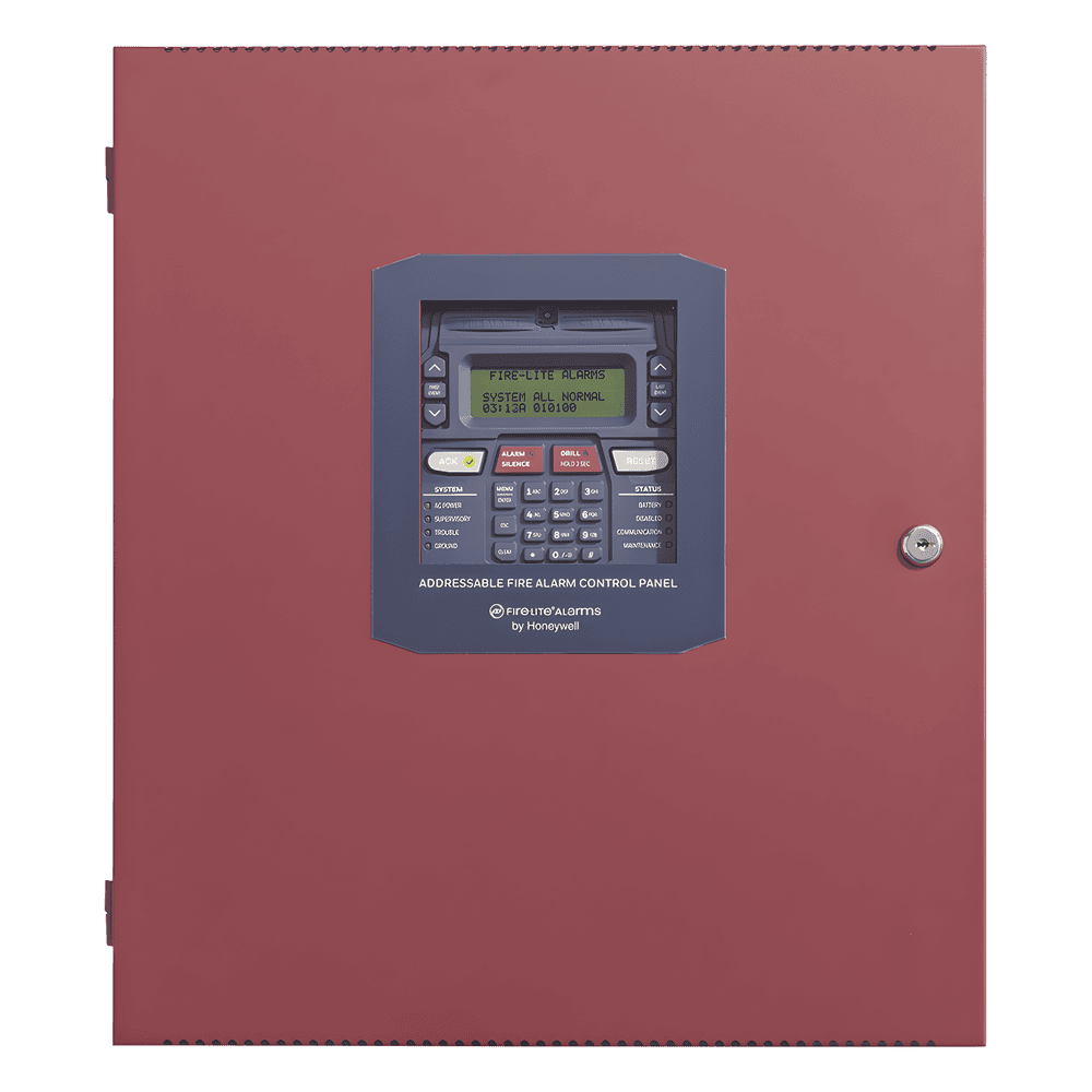 Panel direccionable de detección de incendio de un lazo SLC para hasta 198 puntos, con comunicador dual IPOTS-COM y 4 circuitos NAC ES-200XI
