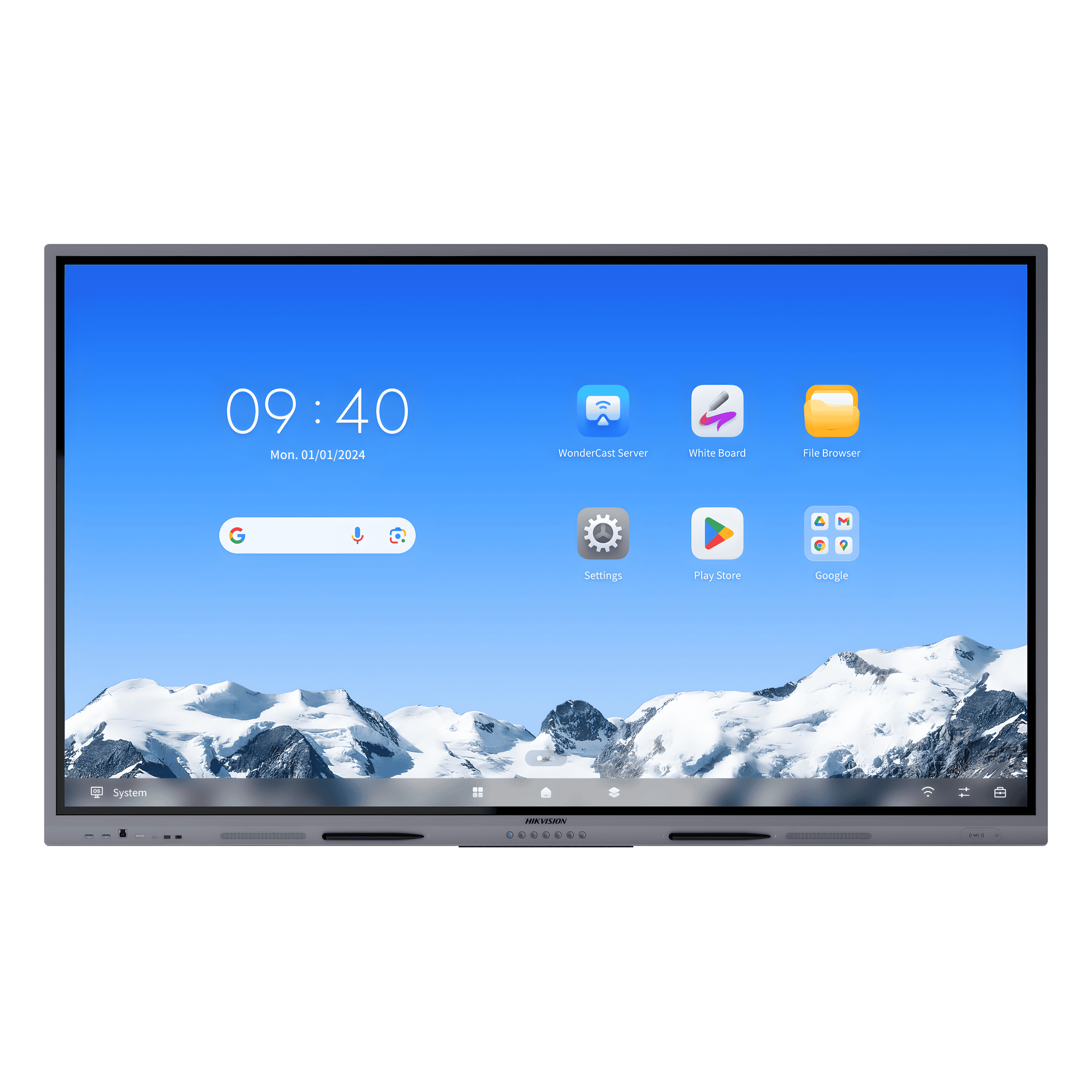 Pantalla Interactiva Touch de 65" Android 14 / Asistentes IA / Google Suite Preinstalado con Certificación EDLA / Resolución 4K / Bocinas Integradas / Entradas HDMI y VGA / Incluye 2 Lápices para Escribir DS-D5C65RB/A2L(EDLA)