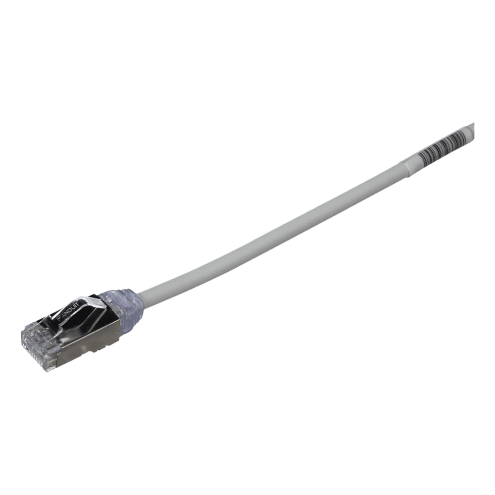 Patch Cord Cat6A, Diámetro Reducido 28 AWG, Blindado S/FTP, CM/LS0H, 3 Metros (9.84 Pies), Color Gris STP28X3MIG