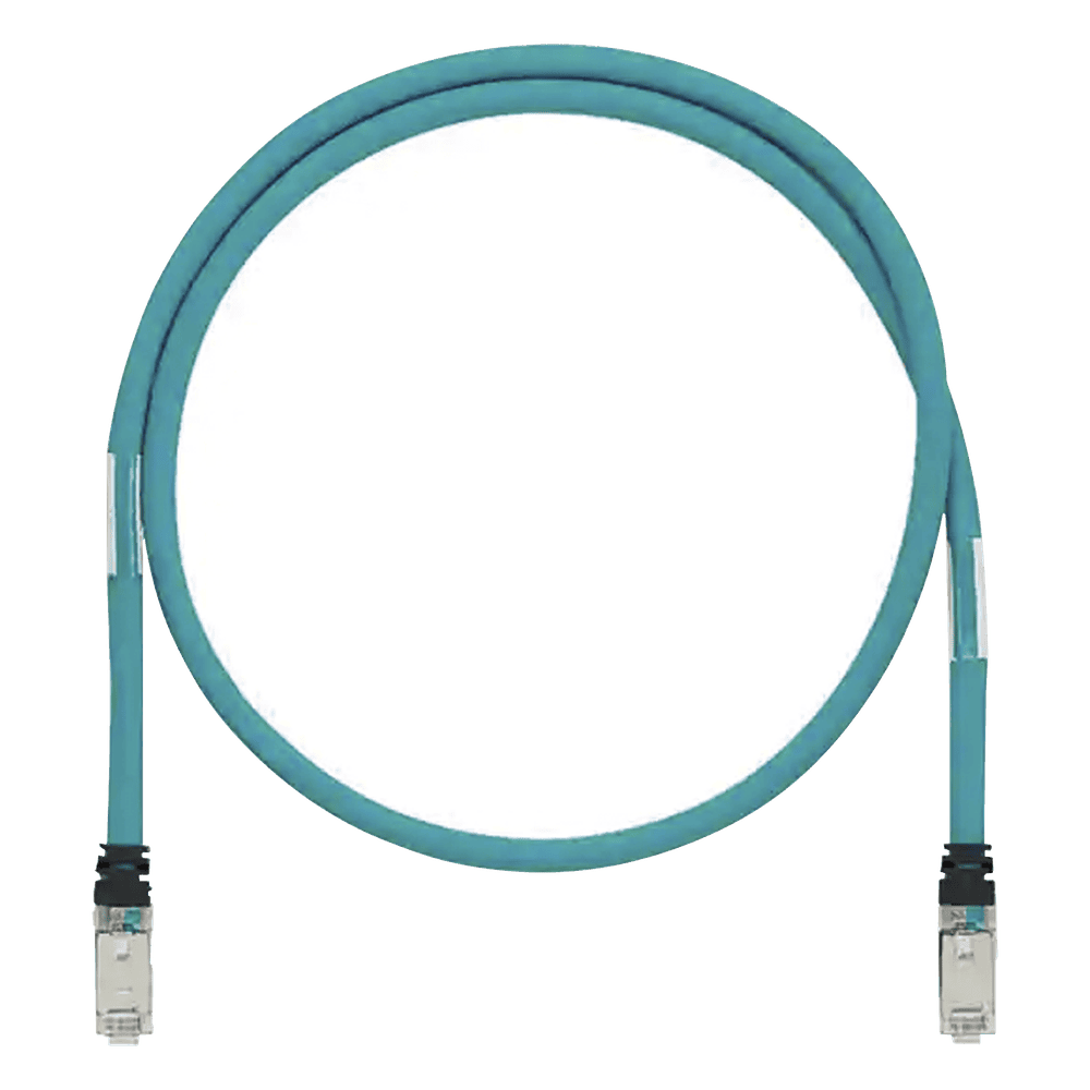 Patch Cord Cat6A de Grado Industrial 600V, Blindado SF/UTP, Calibre 26 AWG, Color Aqua, 5 Metros (16.40 Pies) ISTPH6X5MTL