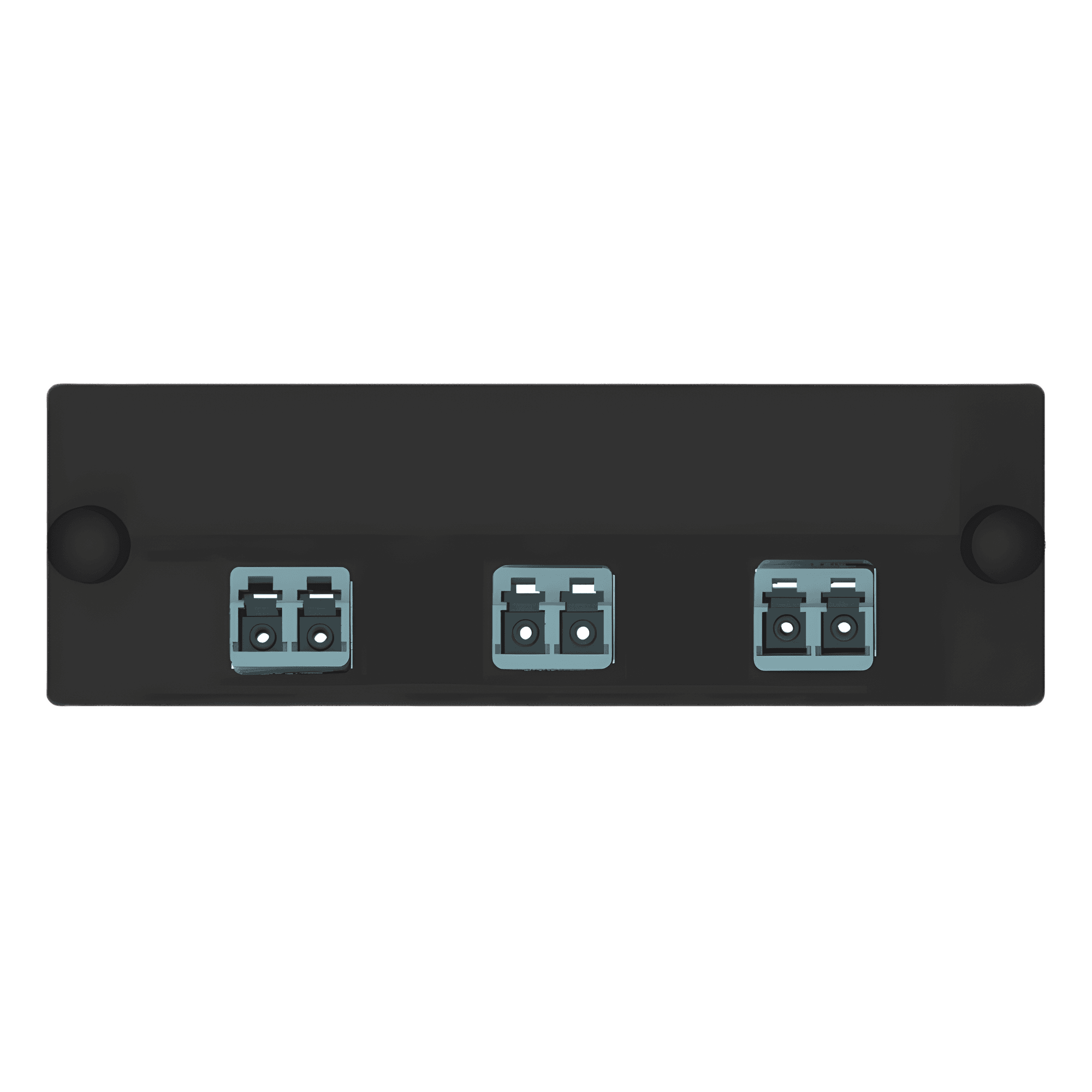 Placa Acopladora de Fibra Optica FAP, Con 3 Conectores LC Duplex (6 Fibras), Para Fibra Multimodo OM3/OM4, Color Aqua FAP3WAQDLCZ