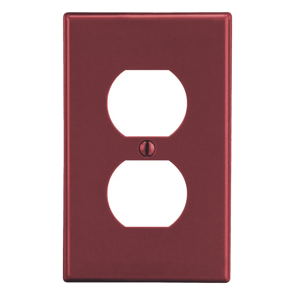 Placa de Pared para Contacto Duplex Color Rojo. HUB-P8R
