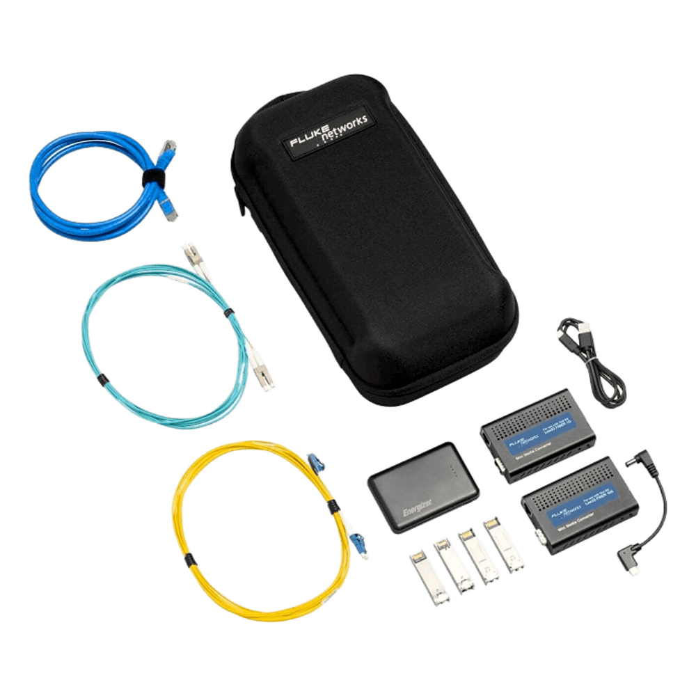 Probador de fibra para LinkIQ de 1 Gb/s y 10 Gb/s / Ping y Diagnóstico Switch / Bolsa de Transporte FMC-10G