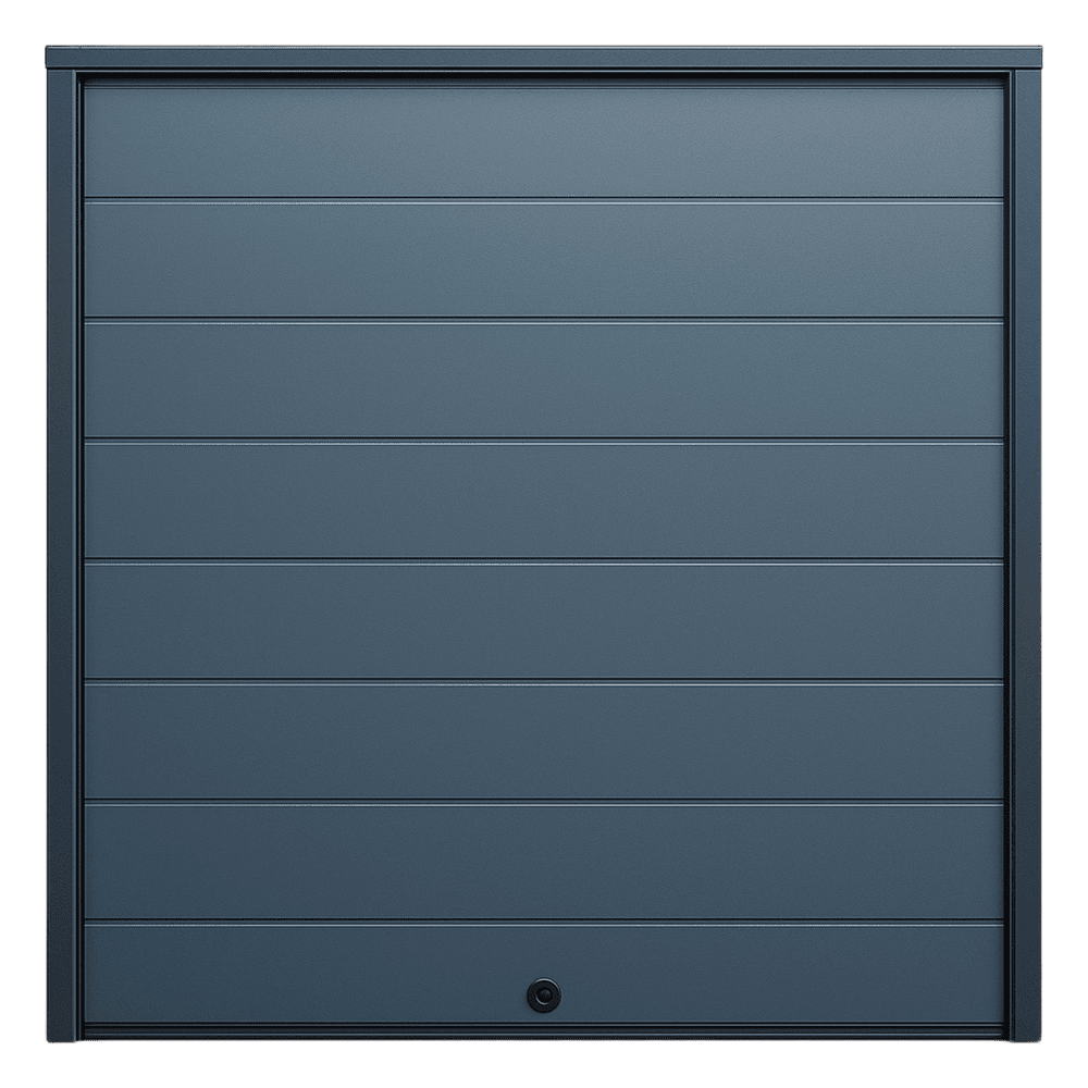 Puerta D / Garage D / Alta Calidad / Linea Central / Color GRIS / acabdo DELUXE / 16X8 pies / AISLADA / Estilo Americana. APDOOR-168L
