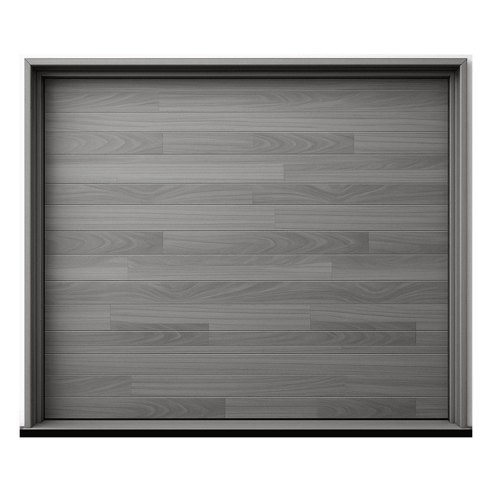 Puerta de Garage de Alta Calidad / Estilo Americano / Acabado Laminado PREMIUM / Color Gris / 18x7 Pies. APDOOR-187CF