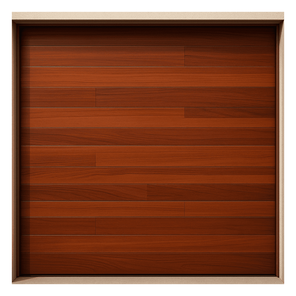 Puerta de Garage de Alta Calidad / Estilo Americano / Acabado Laminado PREMIUM / Color Madera Clara / 12x9 Pies. APDOOR-129GF